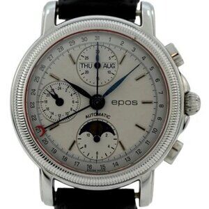 Epos 39mm Men's Triple Calendar Monophase Valjoux 7751 Swiss Auto Watch- 3214!